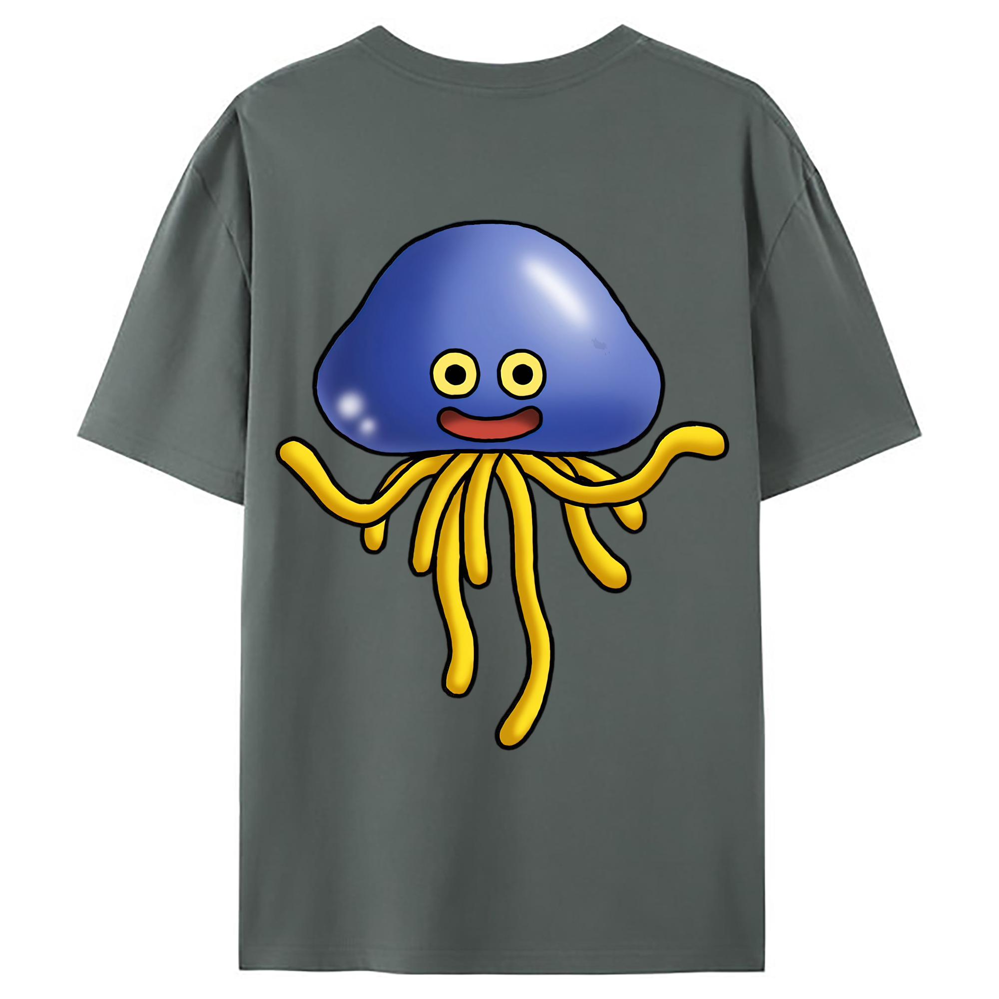 （画像用） ドラゴンクエスト Doragon Kuesuto Dragon Quest 綿100％ メンズ半袖Tシャツ（バックプリント） 通気性